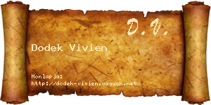 Dodek Vivien névjegykártya
