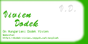 vivien dodek business card